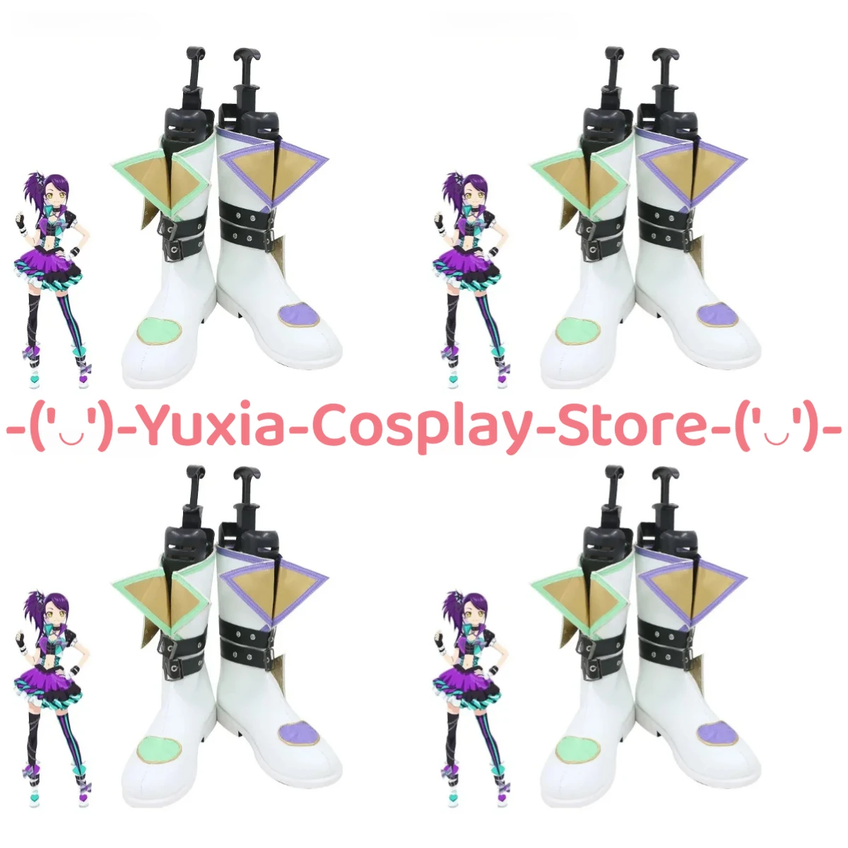 

Yuxiacosplay! PriPara Todo Sion Cosplay Shoes Anime Game Character Prop PU Leather Boots Halloween Carnival Party Costume