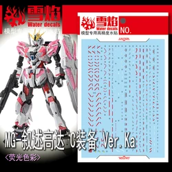 Model Decals Water Slide Decals Tool For 1/100 MG Narrative C-Packs Ver.Ka Fluorescent Sticker Models Toys Accessories