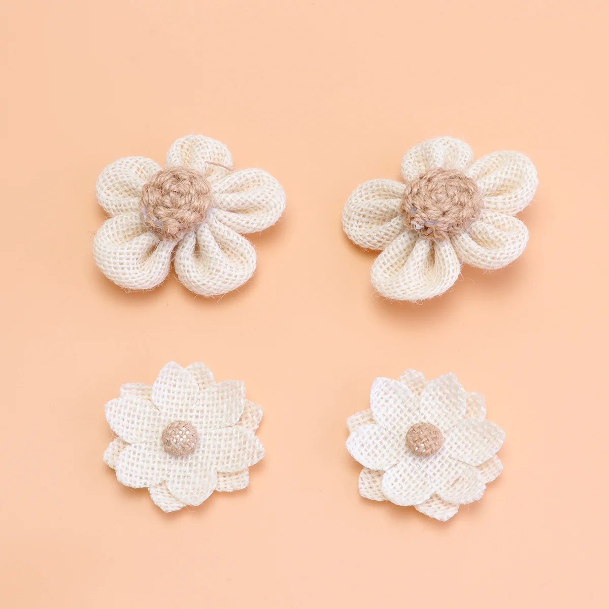 

24pcs Rose Flower Decor Set Burlap Simulation Craft Diy Materials For Wedding Party Hat Shoes Bag Accessories Jute Flower Decor