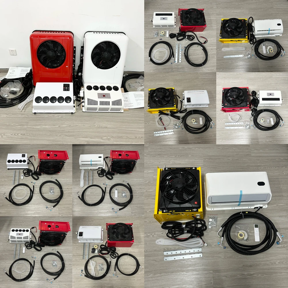 مكيف هواء كهربائي للسيارة 12 فولت Rv على السطح لمكيف الهواء فان على السطح 0.5 حصان مكيف هواء Rv 24 فولت لشاحنة متنقلة #4