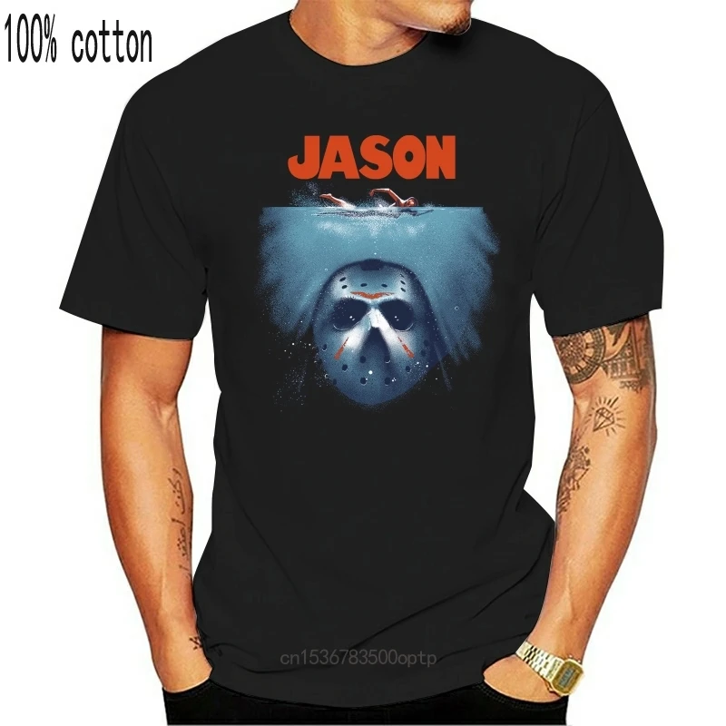 New Jason Voorhees T-Shirt Halloween Below The Lake Tee Shirt Short Sleeve Retro O Neck Tee Shirt