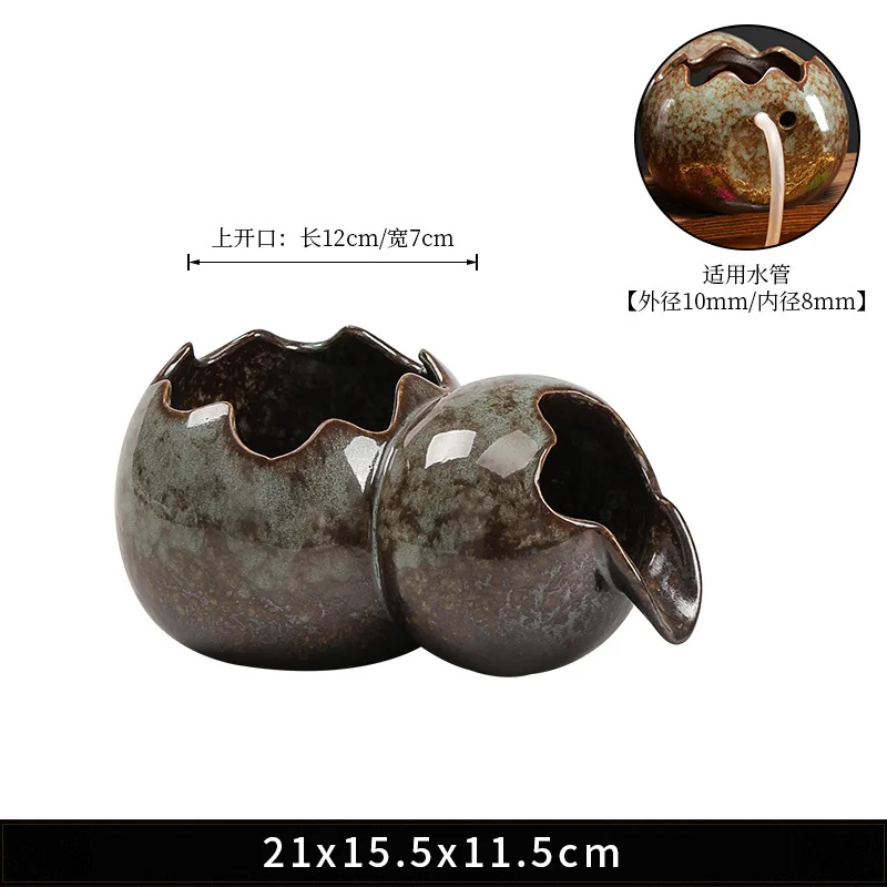 Top Opening Circulating Water Clay Pot Waterfall Water Fountain Jar Clay Pot New Outdoor Garden Fountain Fish Tank Home Decor - view 6