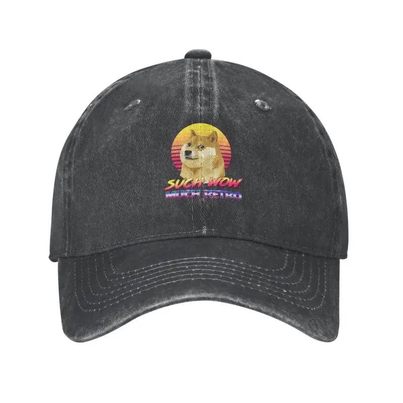 Custom Cotton Such Wow Much Retro Cheems Doge Baseball Cap for Men Women Adjustable Shiba Inu Dad Hat Streetwear