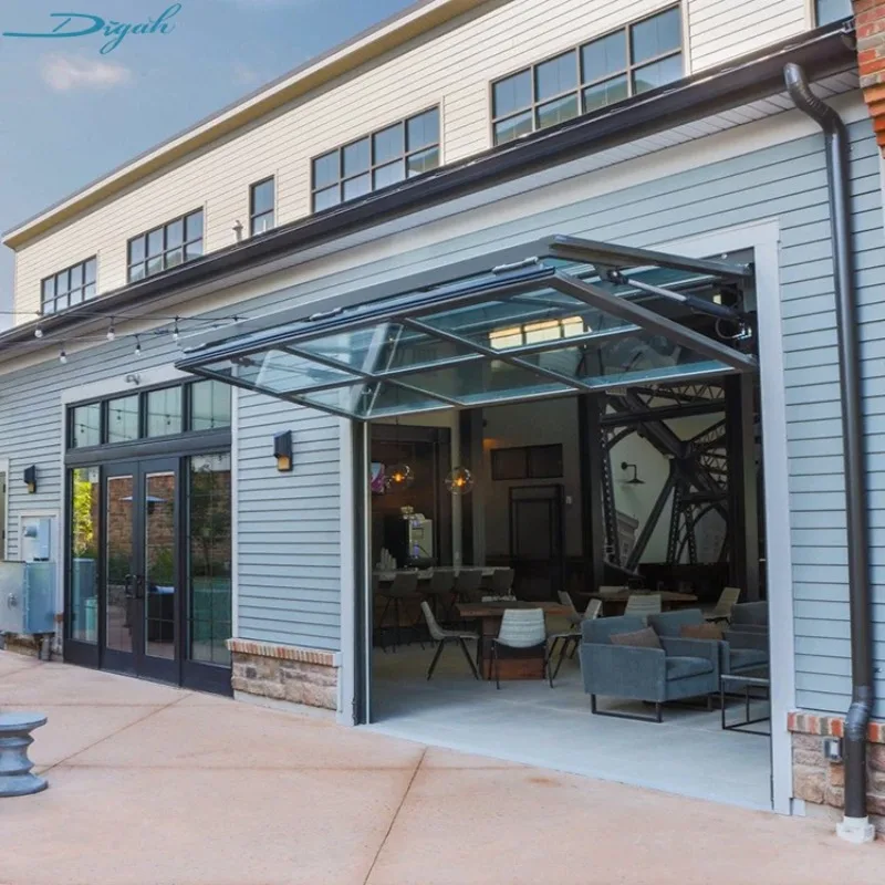【Best Selling】Residential Vertical Bifold Garage Doors Full View Folding Overhead Door