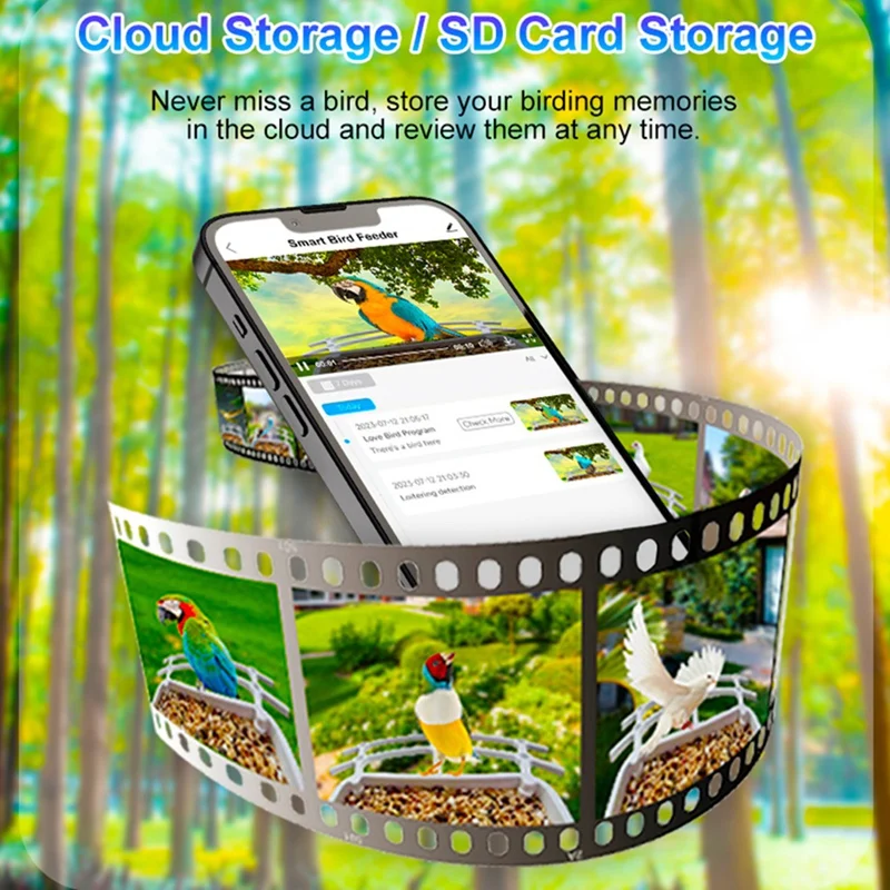 【Must-Haves】Bird Feeder Video Camera With Solar Panel Wifi Wireless Outdoor Solar Camera Motion Detection Bird Watching Camera