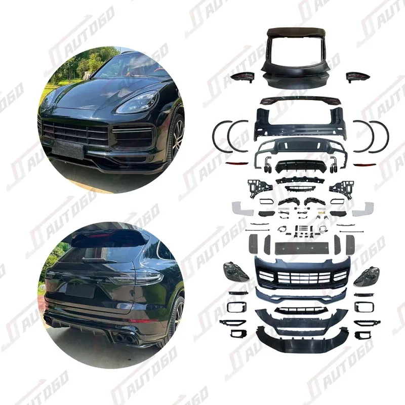 

Auto Modification Conversion Body Kit For Cayenne 958 2011-2017 Upgrade to 2023 9Y0 9YA Turbo bumper TKT front Lip