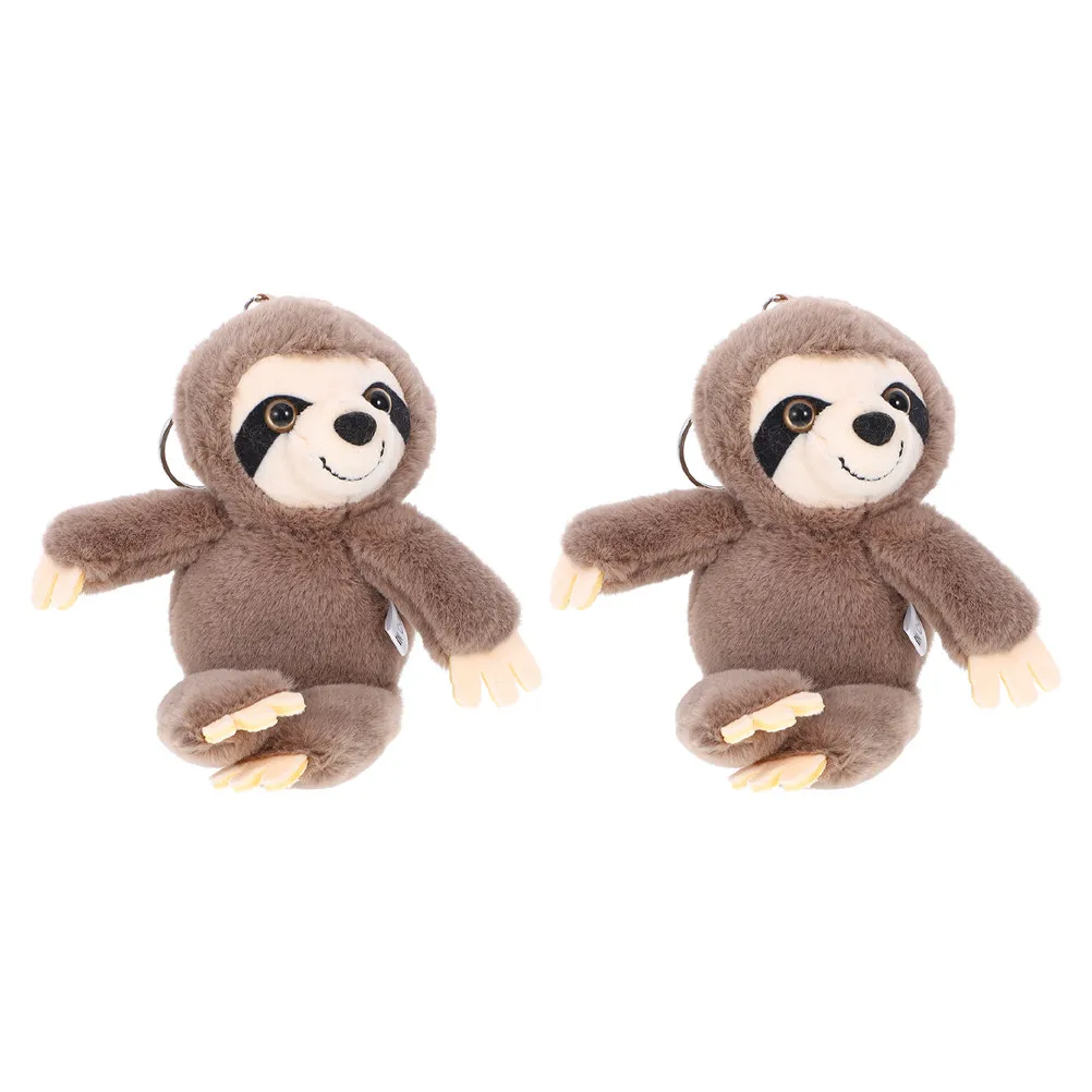

2Pcs Sloth Keychain Cute Soft Animal Bag Charm Backpack Pendant for Keys Purses Fun Decoration Keychains