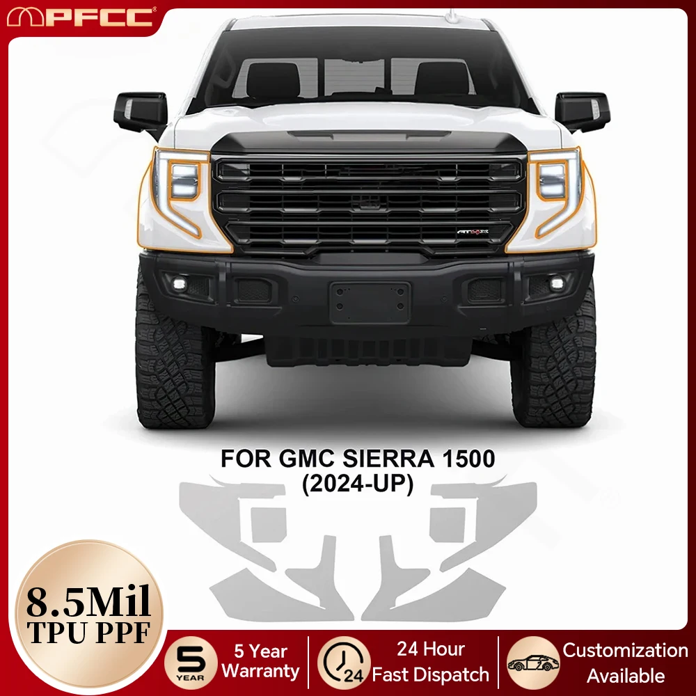 

For GMC Sierra 1500 2022-2025 TPU Paint Protection Film Pre-cut PPF Car Body Sticker Clear Bra Anti-scratch Decal Repairable