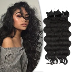 Body Wave Crochet Hair Goddess Braids Natural Wavy Ombre Blonde Hair Extensions 22Inch Soft Long Synthetic Hair For Women