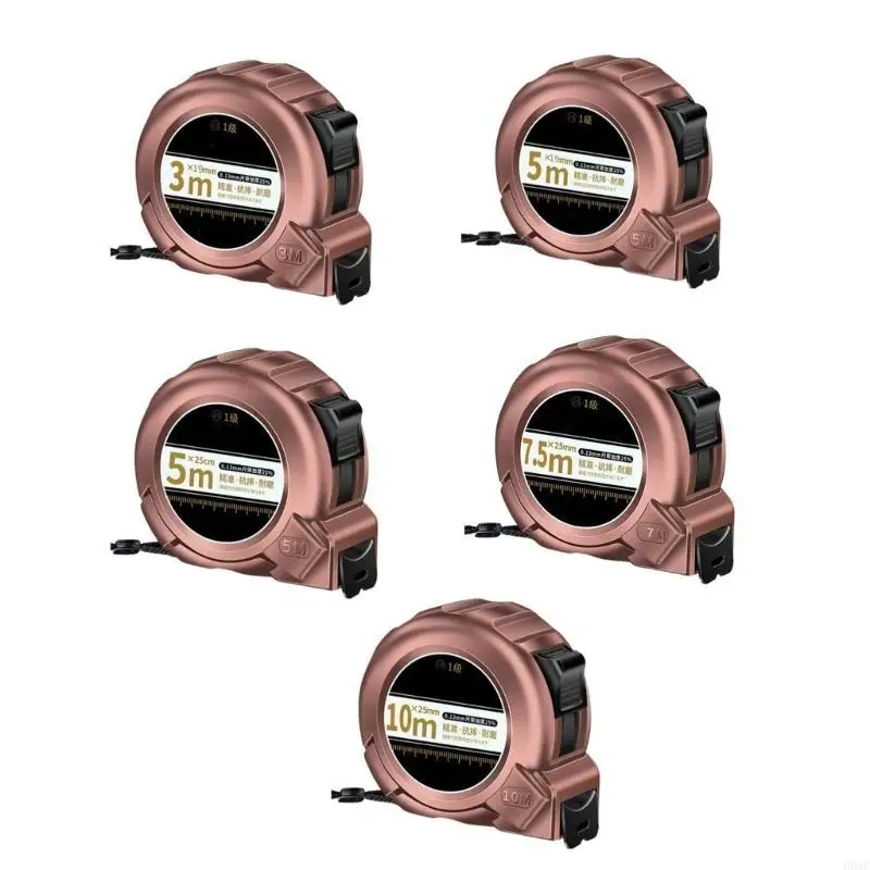 H58C Retractable Ruler Locking Steel Tape Measure Construction Tools 3/5/7.5/10M