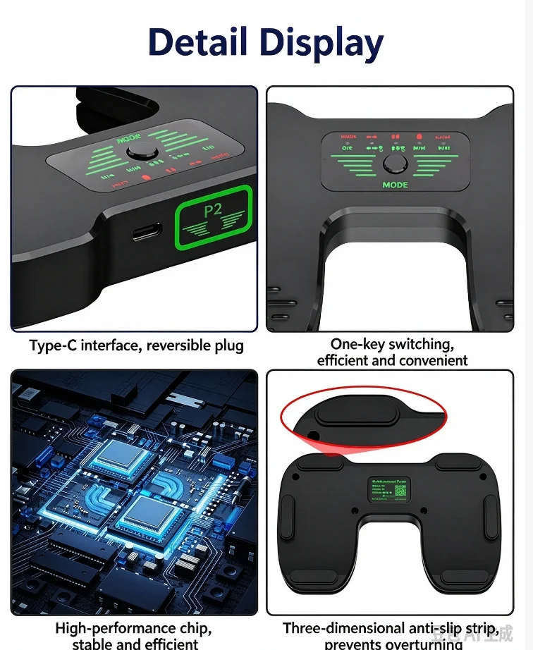 Wireless Page Turner Bluetooth Foot Pedal Page Turner – 10-in-1 USB Foot Controller for iPad, Windows, Android