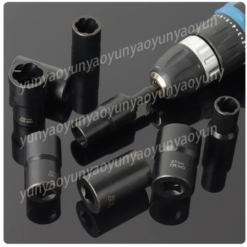 Reverse Thread Socket Extractor for Damaged Rusted Stripped Tire Nut Bolt Screw Fast Removal Repair Tool