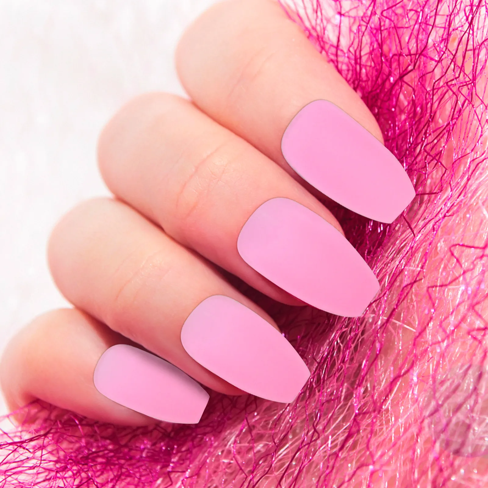 

6 наборов искусственных ногтей с матовым дизайном, полное покрытие, подходят для профессионального использования в салонах, для домашнего использования и DIY, наклейки для французского маникюра