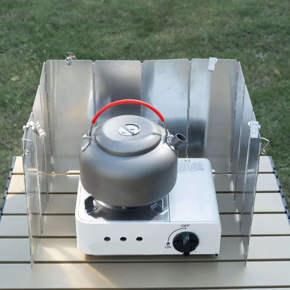 

1Set Foldable Aluminum Alloy Camping Stove Windscreen Windproof Plate Portable Burner Shield Outdoor Hiking Barbecue Stove Wind