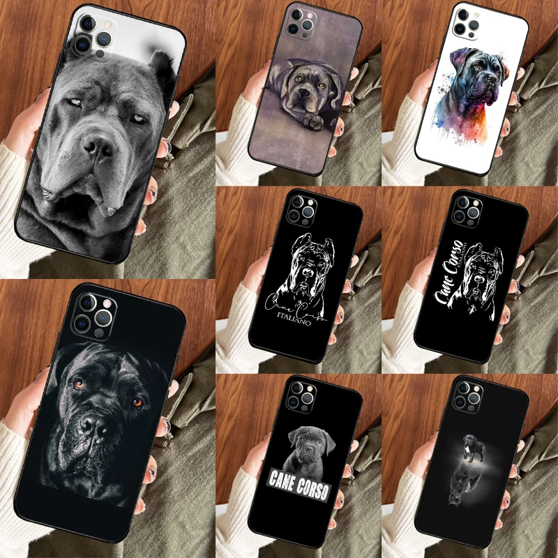 Cane Corso Italian Mastiff Dog Phone Case For iPhone 13 12 Mini 11 14 15 16 Pro Max X XR XS Plus Bumper Cover