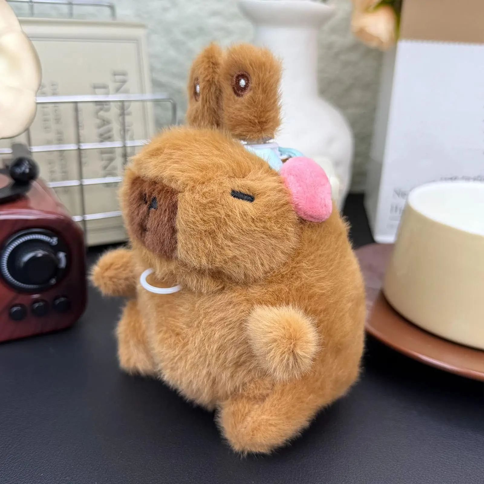 พวงกุญแจคาปิบาร่าน่ารัก พวงกุญแจคาปิบาร่านุ่มนิ่ม จี้ห้อยกระเป๋า สำหรับผู้ชาย ผู้หญิง เด็กชาย เด็กหญิง วัยรุ่น สามี