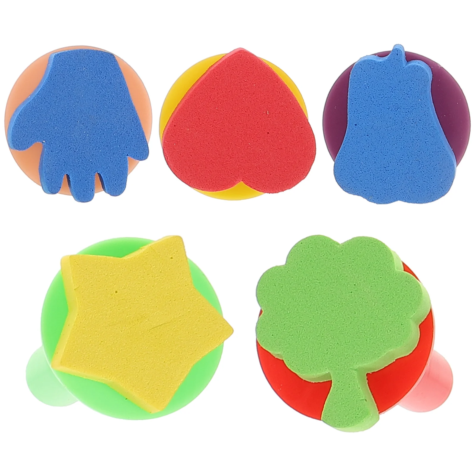 

5 Pcs Painting Stamp Sponge Material Tools for Painters Graffiti Kids Sponges DIY Stamper Plastic Drawing