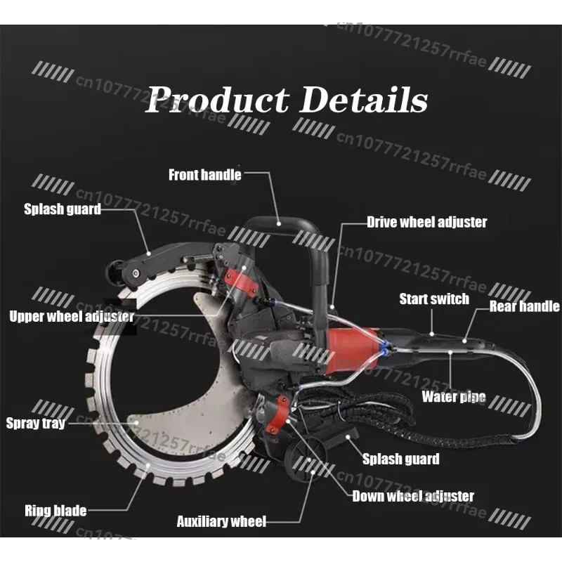 400mm Cutting Depth Reinforced Concrete Masonry Wall Cutting Machine Saw Concrete Ring Cutter Saw