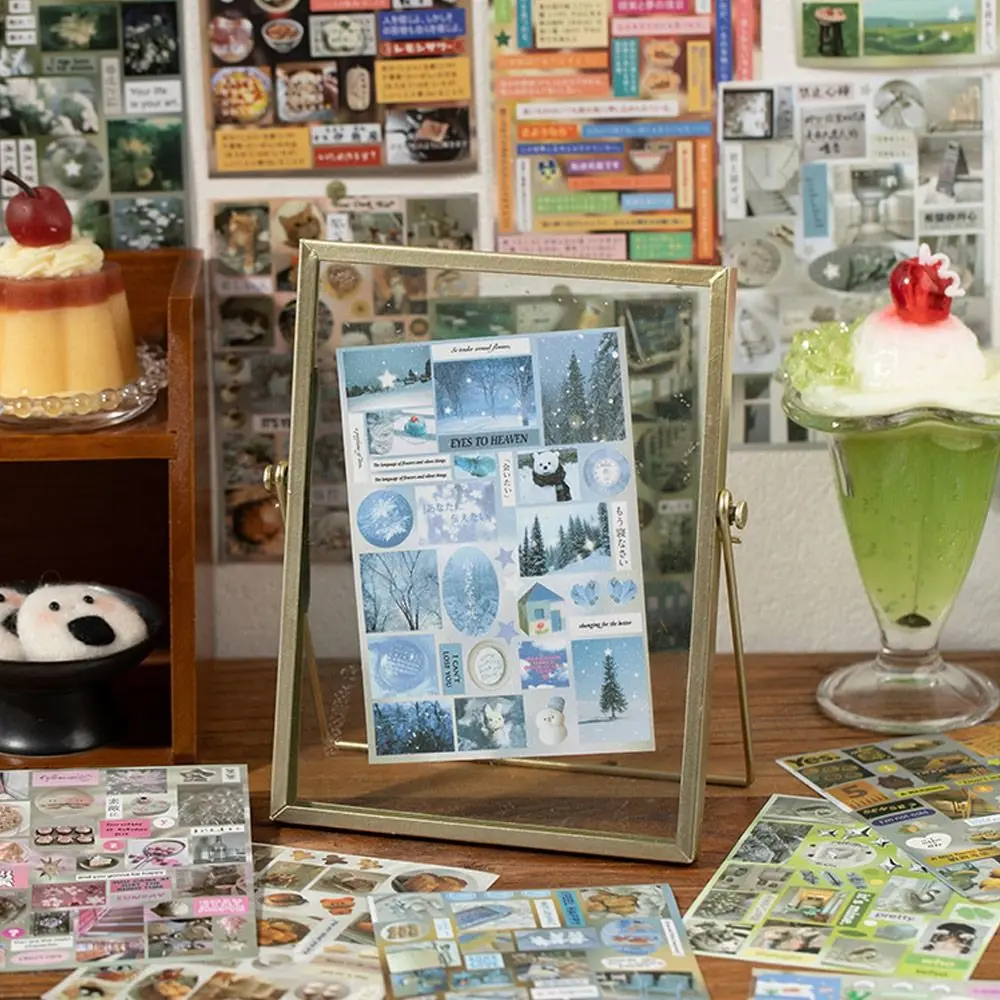 30pcs/Set Die Cut Showa Scrapbook Decorative Stickers Ancient Dream Photo Frame Album Decor Laptop Photocard Sticker Book