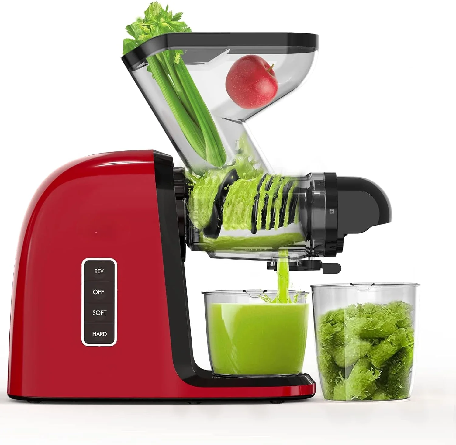 

Cold Press Wide Dual Feed Chute Slow Masticating Juicer Machine with Easy Clean, Quiet Motor, Juice Extractor for Whole Large Fr