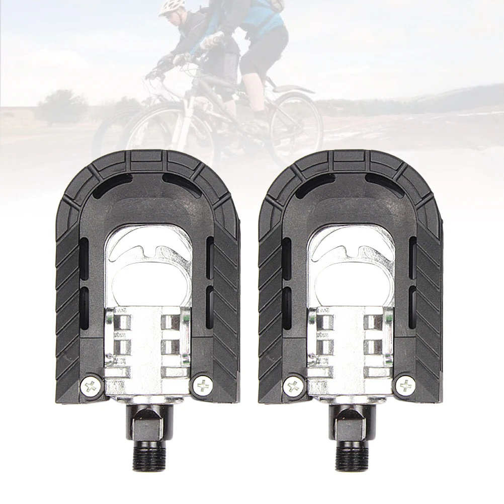 

1pcs 1 Pair Aluminum Alloy Folding Bike Pedal 90 Degree Foldable Non-Slip Platform For Mountain Cycling Sliding