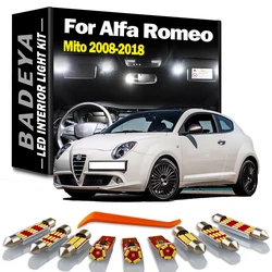 11Pcs LED Interior Map Door Light Car Indoor Bulb Kit For Alfa Romeo Mito 955 2008-2015 2016 2017 2018 Vehicle Trunk Lamp Canbus