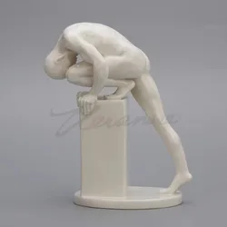 Creative Ceramic Nude Male Sculpture Decor Naked Body Art Statue Crossed Man Figurine Nordic Office Home Decoration Crafts Gift