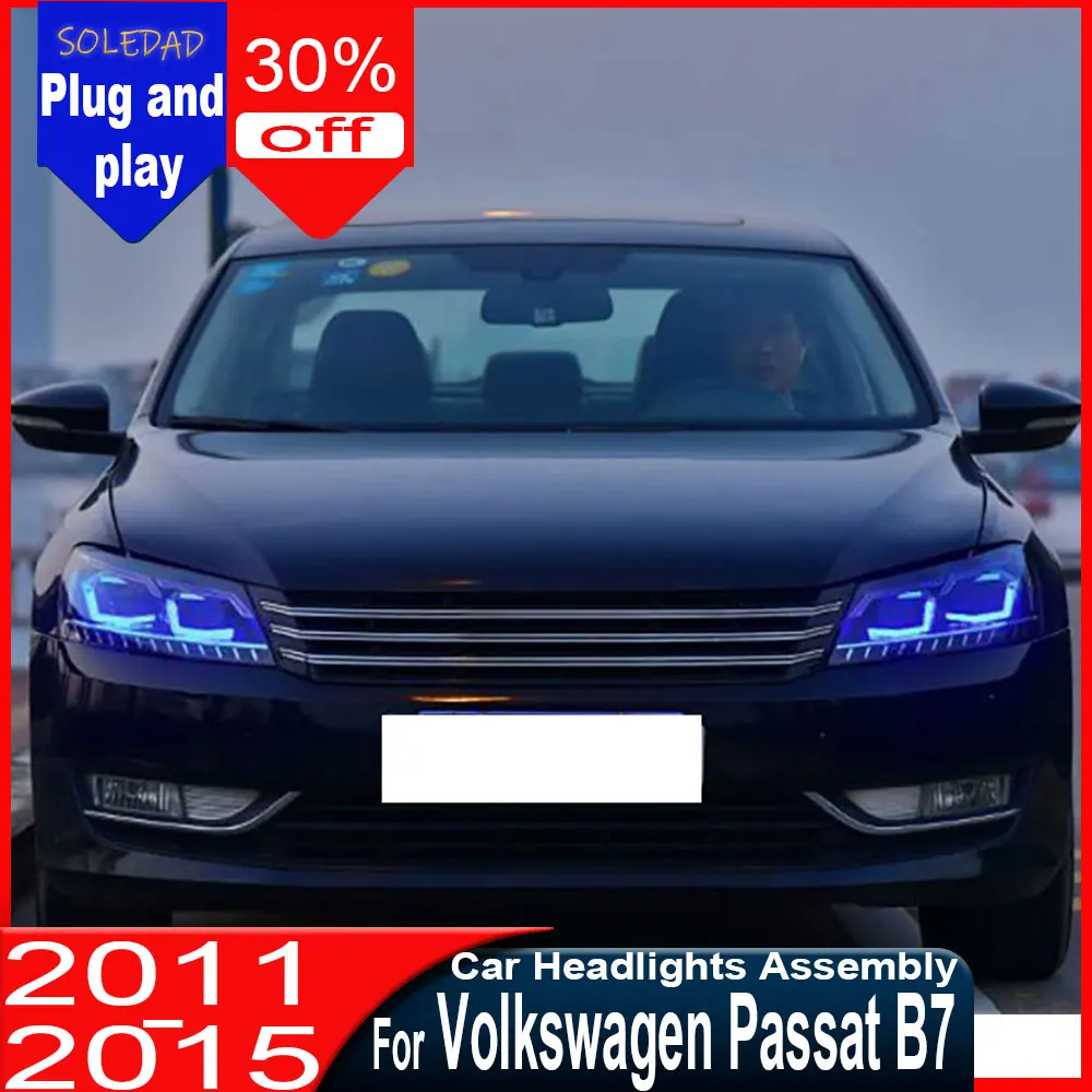 

Для Volkswagen Passat B7 2011-2016: Комплект для модернизации светодиодных фар, автомобильные аксессуары для проекционных линз фар.