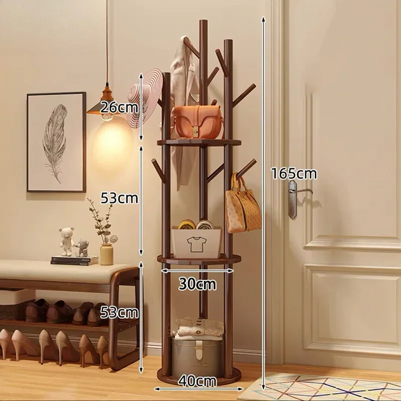 Minimalist Luxury Coat Racks Standing Space Saving Indoor Room Coat Racks Hallway Pants Display Wood Perchero Home Furniture