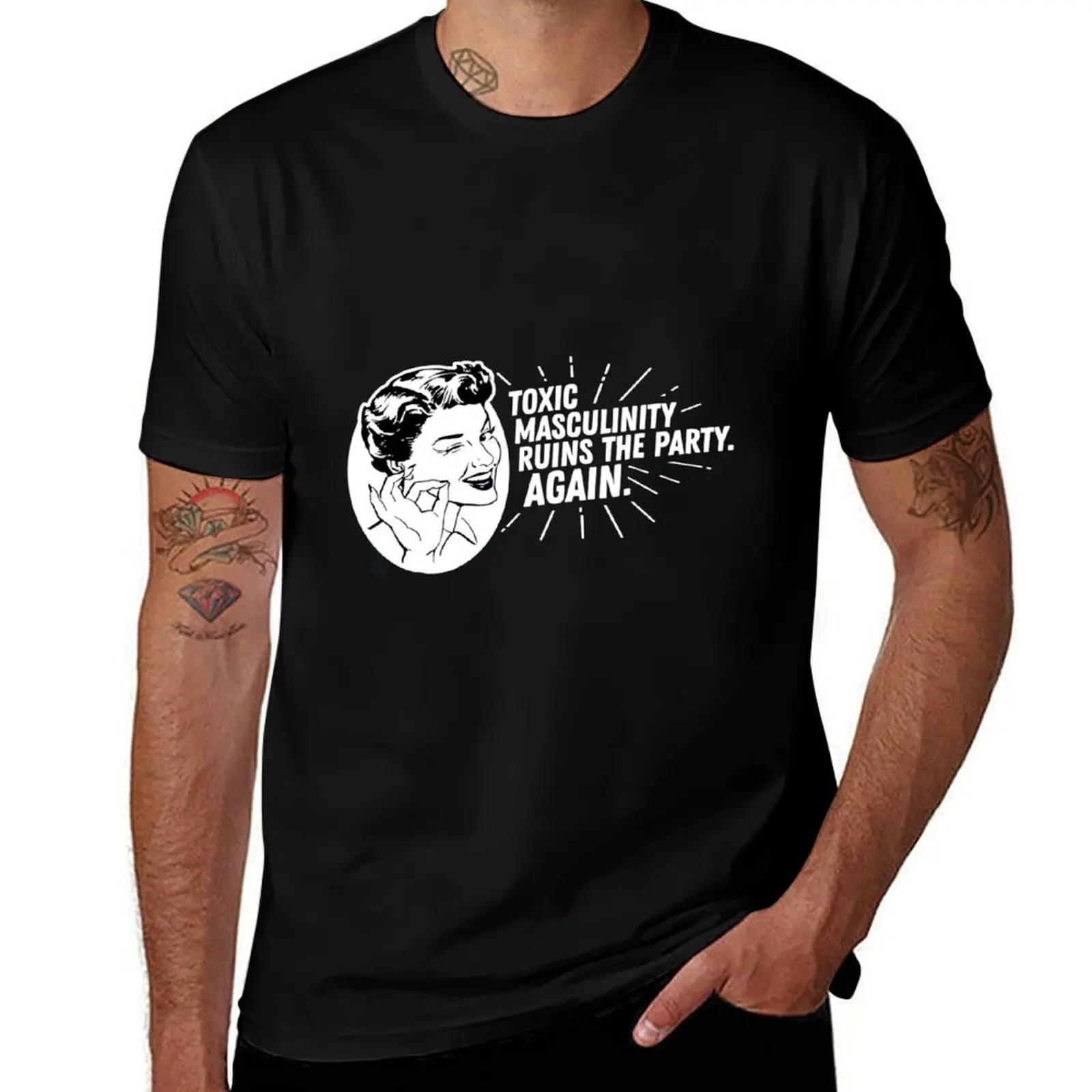

Toxic Masculinity Ruins The Party Again T-Shirt t shirts for man graphic tees t shirts designer T-Shirt