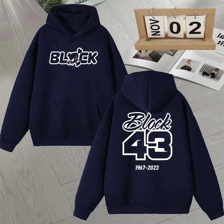 كين بلوك جرافيك مزدوج الوجهين طباعة هوديي الرجال النساء الصوف فضفاضة طويلة الأكمام البلوز للجنسين خمر الخريف الشتاء البلوفرات #3