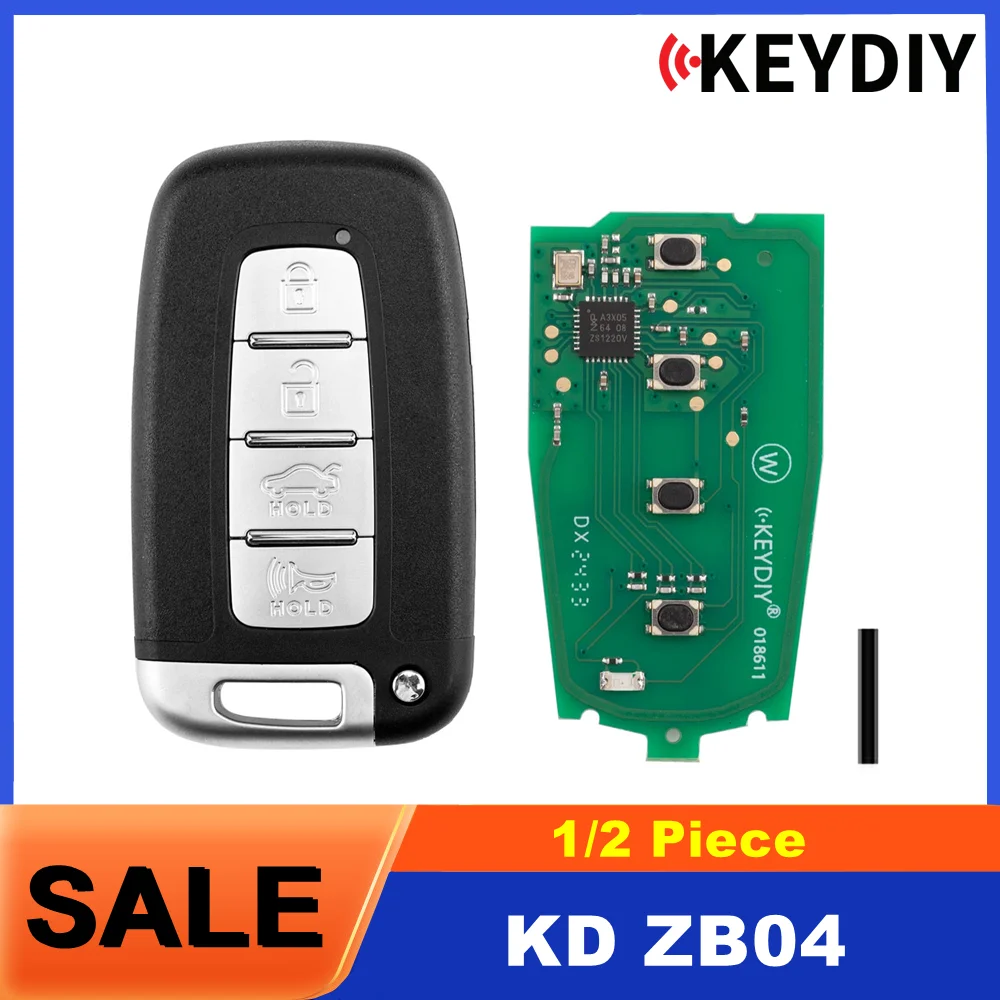 

1/2 шт. KEYDIY KD ZB04 Универсальные автомобильные умные дистанционные ключи (правый слот) для типа Hyundai