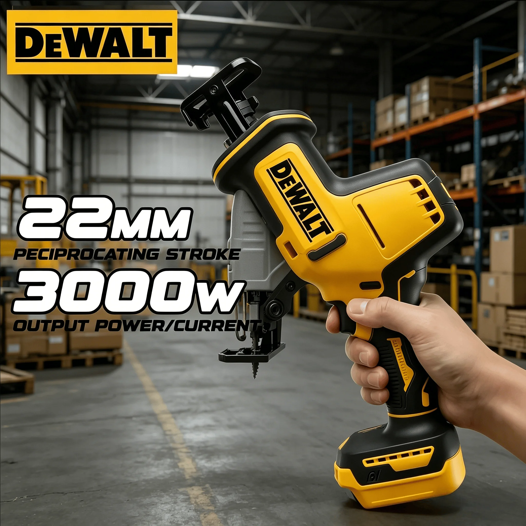 DEWALT MAX Cordless One-Handed Reciprocating Saw, High-Power Multi-Tasking Tool for Fast Cutting of Wood, Metal & Various Pipes