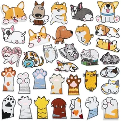 Cartoon Corgi Dog Patch Sleeping Cat Iron on Appliques Cute Cat Paw Embroidered Decal for Children Clothing DIY Sewing Wholesale