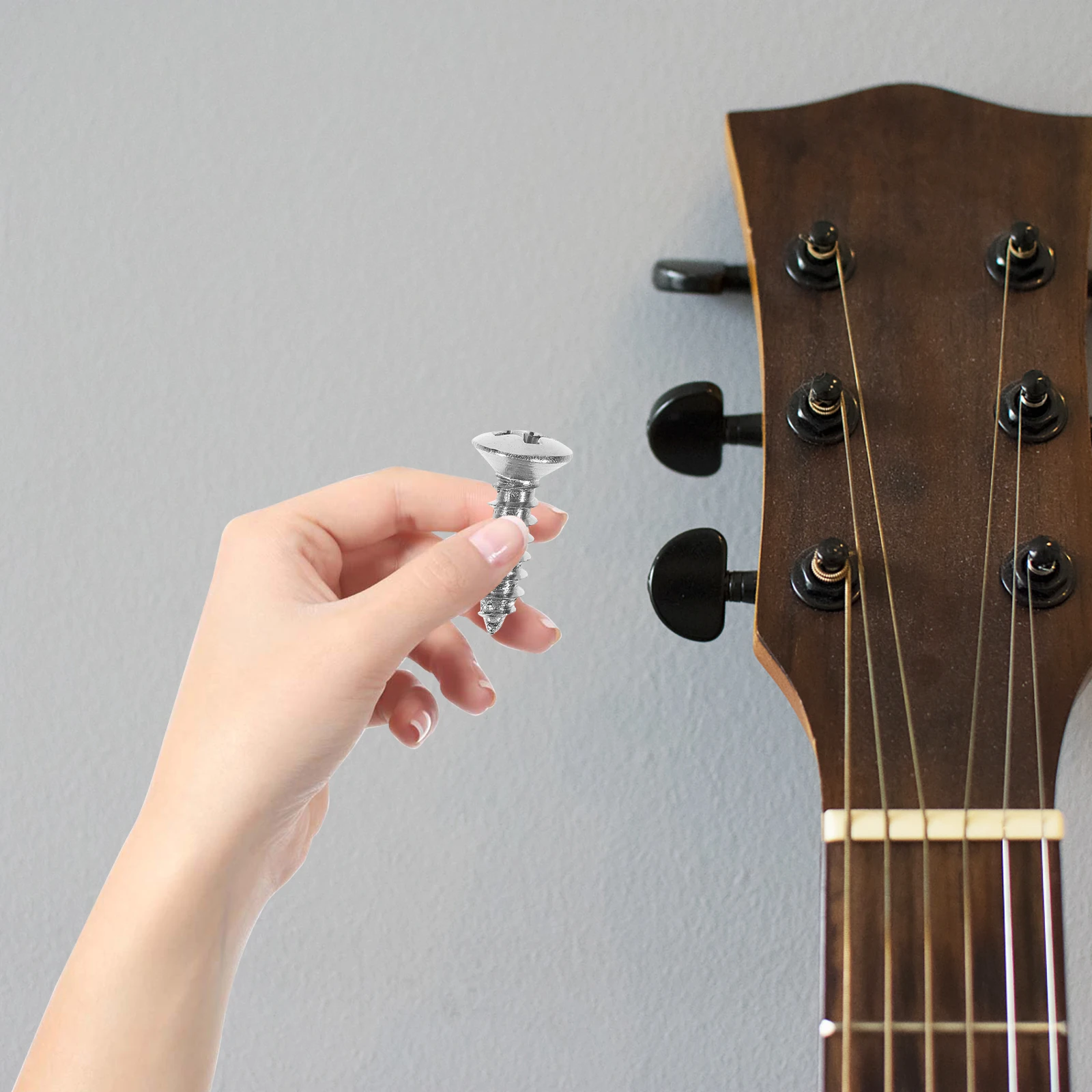 

50Pcs Guitar Screws Pickguard Iron Fixator 3x12mm Electric Bass Parts Accessories Replacement Mounting Screws Bass Panel Fixator