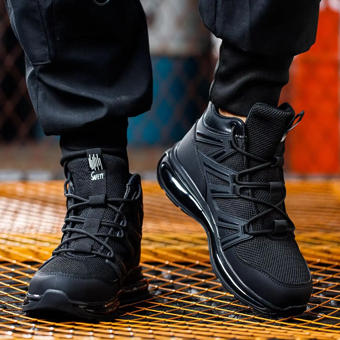 Men Work Safety Shoes Anti-smashing Steel Toe Cap Working Boots Construction Indestructible Work Soft-Soled Sneakers Men Shoes