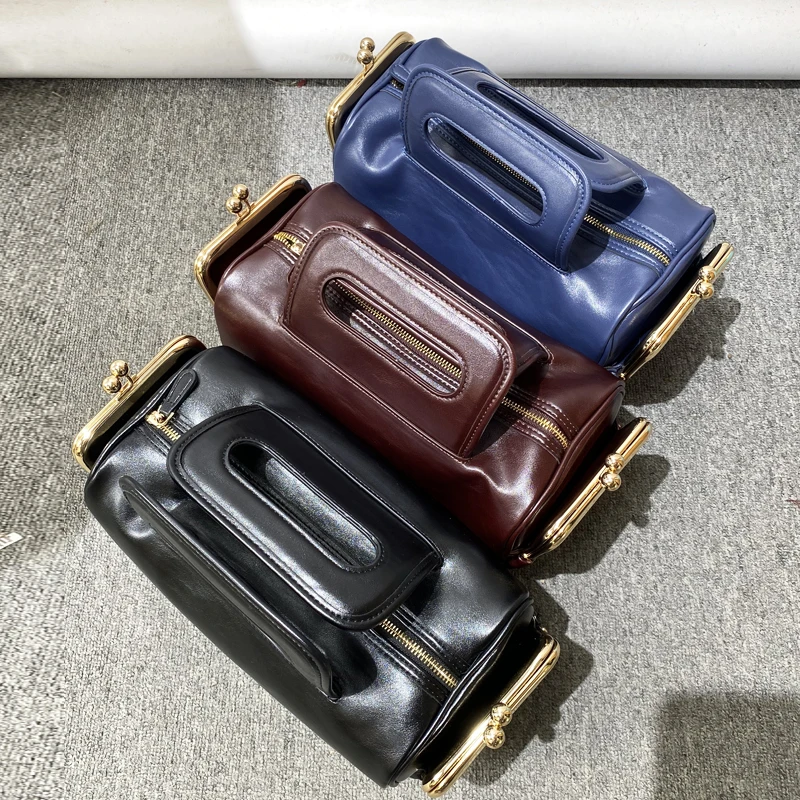 Luxury Bags Entry - Vintage Double Entry Satchel Bags For