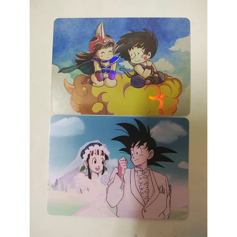 New Dragon Ball Son Goku Chichi Torankusu Son Gohan Majin Buu Color Flashcards Game Collection Children\'s Toys Birthday Gifts