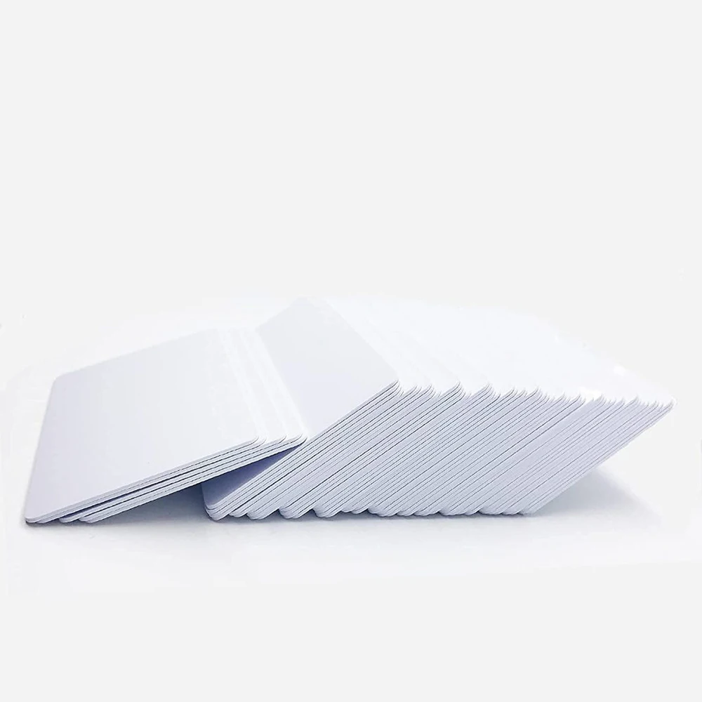 Tarjeta de identificación de lectura solo en blanco blanco RFID 125khz TK4100/EM4100 para lector de control de acceso LF