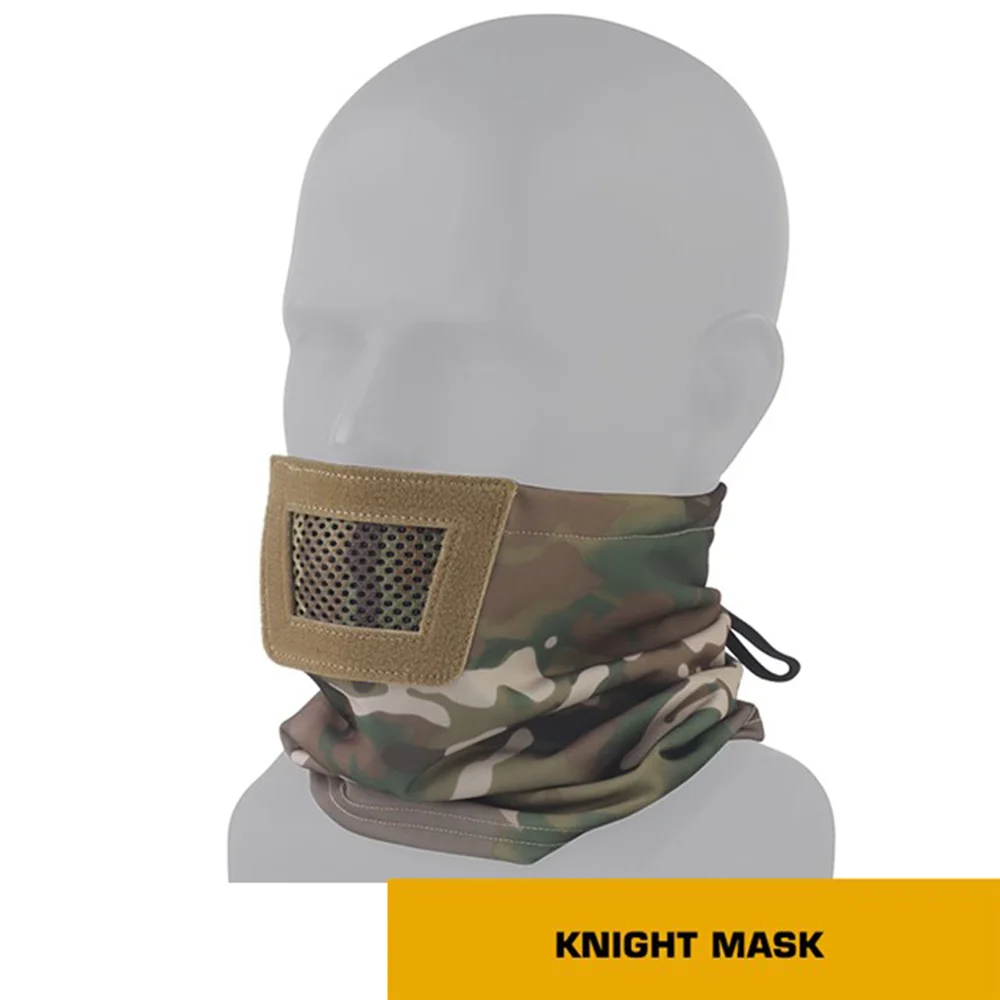 Outdoor Multifunctional Knight Mask Tactical Riding Half Face Breathable Face Protection Mask