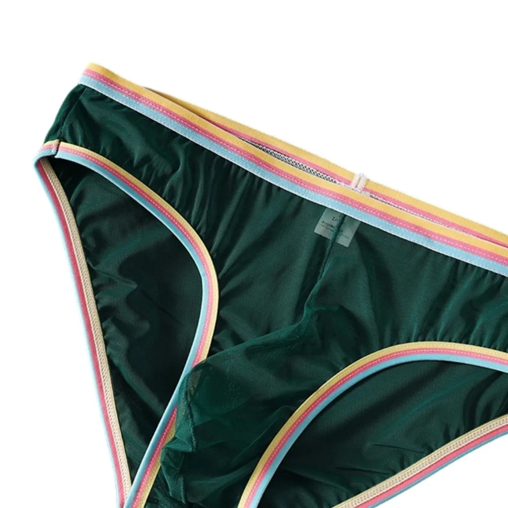 

Comfortable Underwear Men Ultra-thin Mesh Briefs Stretch Sexy Sheer Bulge Pouch Lingerie Male Panties Underpants