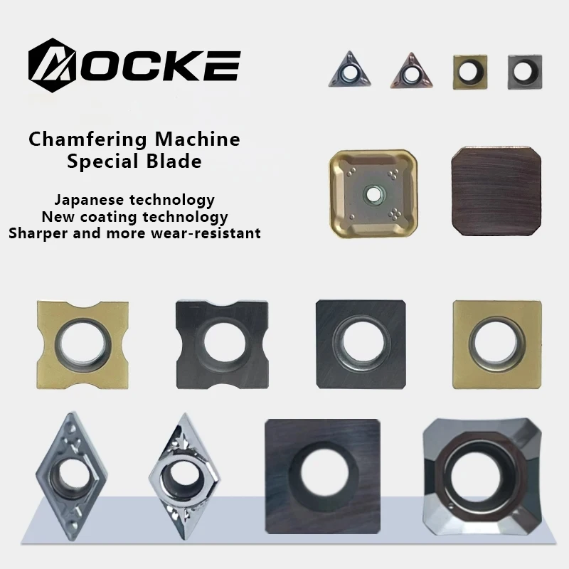10pcs/1 Box Cutting Inserts Compound Chamfering Machine Blade Cutting Chamfer Tool Repair Replacement Parts Blade for Trimming