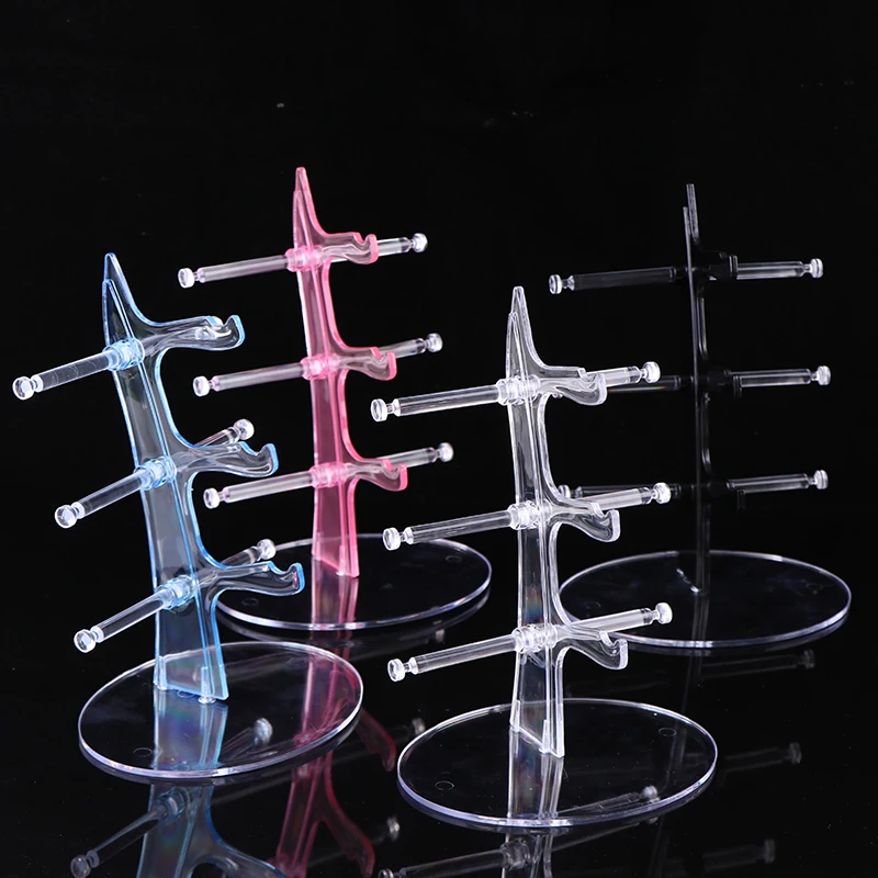 1 Pcs 3Pair Sunglasses Glasses Fashion Acrylic Show Rack Counter Eyeglasses Display Stand Holder Transparent Hot Organizer