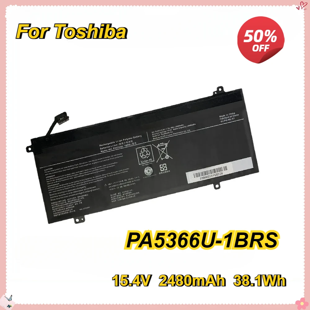 

Laptop Battery PA5366U-1BRS for Toshiba Dynabook Satellite Pro L50 L50-G Series 4ICP6/47/61 PA5366u PA5366 15.4V 38.1Wh