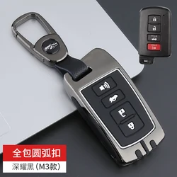 Car Zinc Alloy Silicone Key Case Cover Holder For Corolla Camry RAV4 Highlander Auris CHR Avalon Land Cruiser LC FJ Accessories