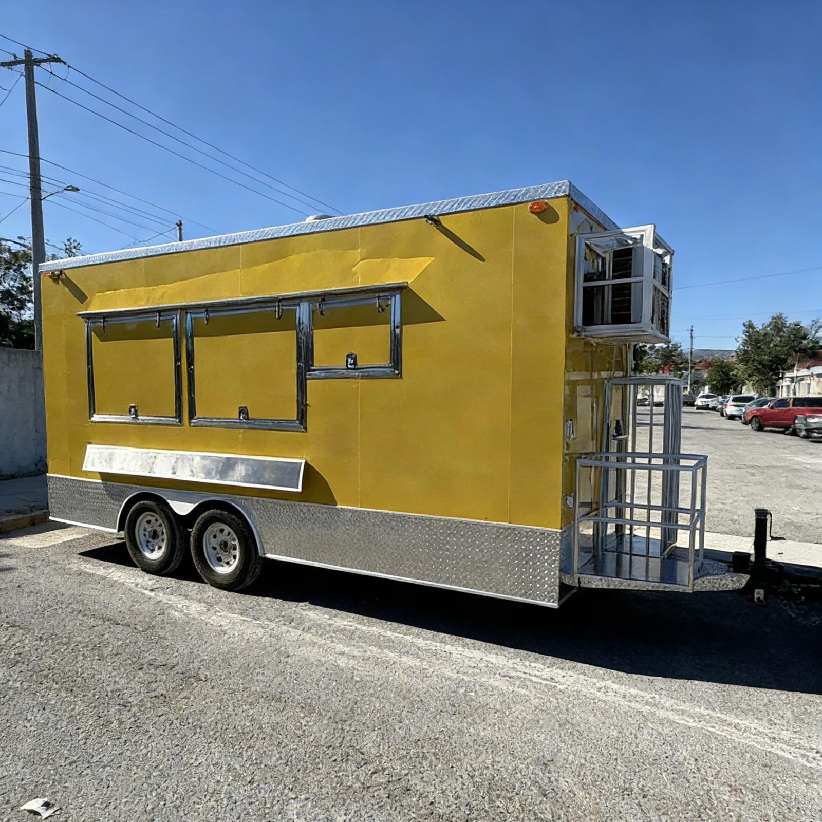 

Food Truck for Sale, Fully Equipped Mobile Food Trailer & Concession Trailer for Pizza, BBQ, Coffee & Street Food Business