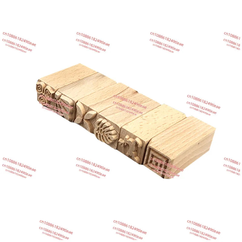 Ceramic tools Wooden texture seal Pure solid wood printing Creative tools Pottery mud clay sculpture pinch printing