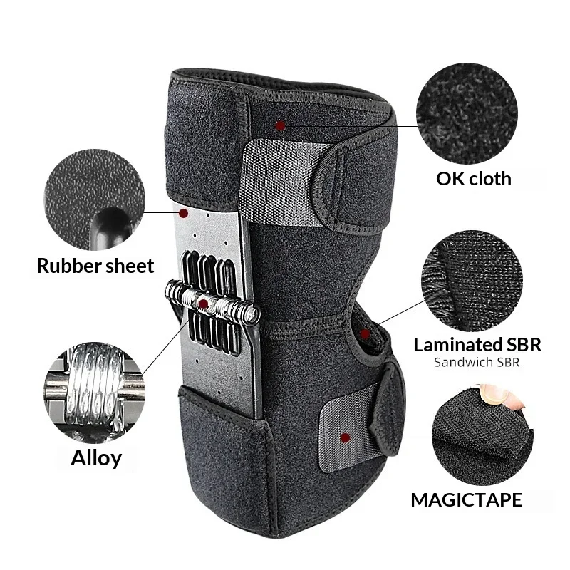 Stair Climbing Aid Compression Bandage Elderly Leg Support with Adjustable Patella Brace, Knee Pads for Hiking, Weightlifting