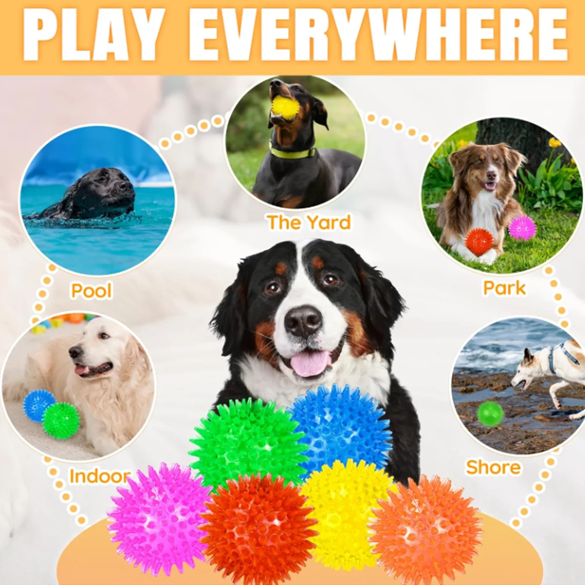 Pet Sound-Producing Ball High Elasticity Safe Durable Easy Teeth Clean Dog Toy Chewing Playing Training Relaxing During Boredom