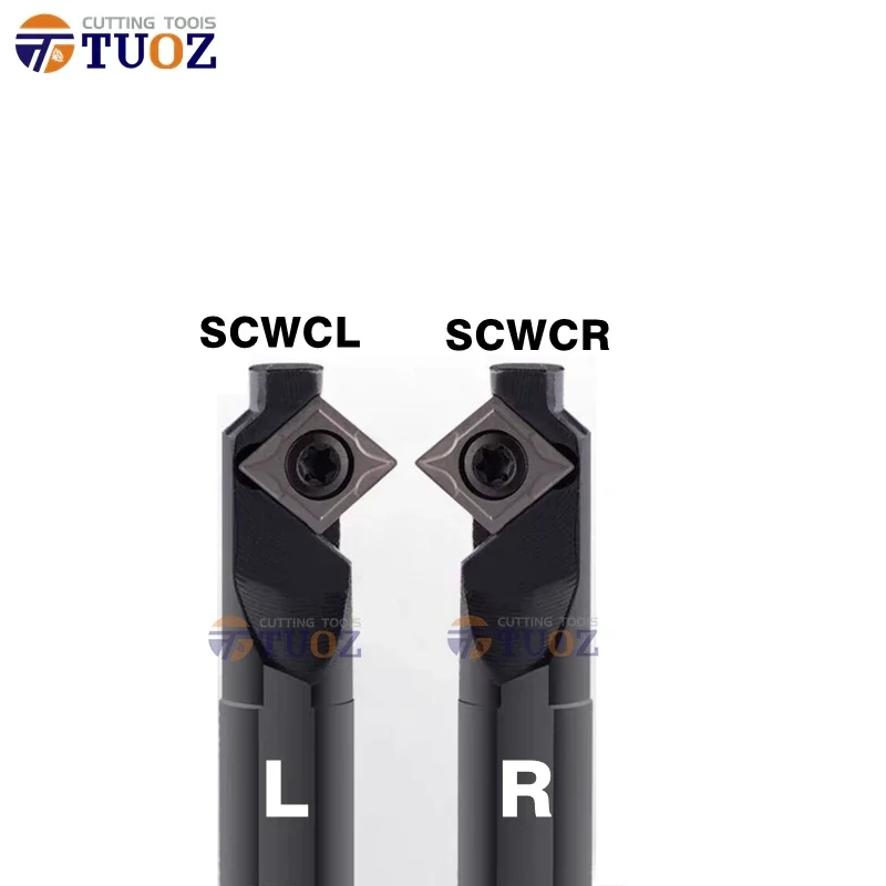 TUOZ S12M S16Q S20R SCWCR09 SCWCL09 12mm 16mm 20mm 50° SCWCR SCWCL CCMT09 CNC Internal Turning Tool Lathe Boring Bar Tool Holder